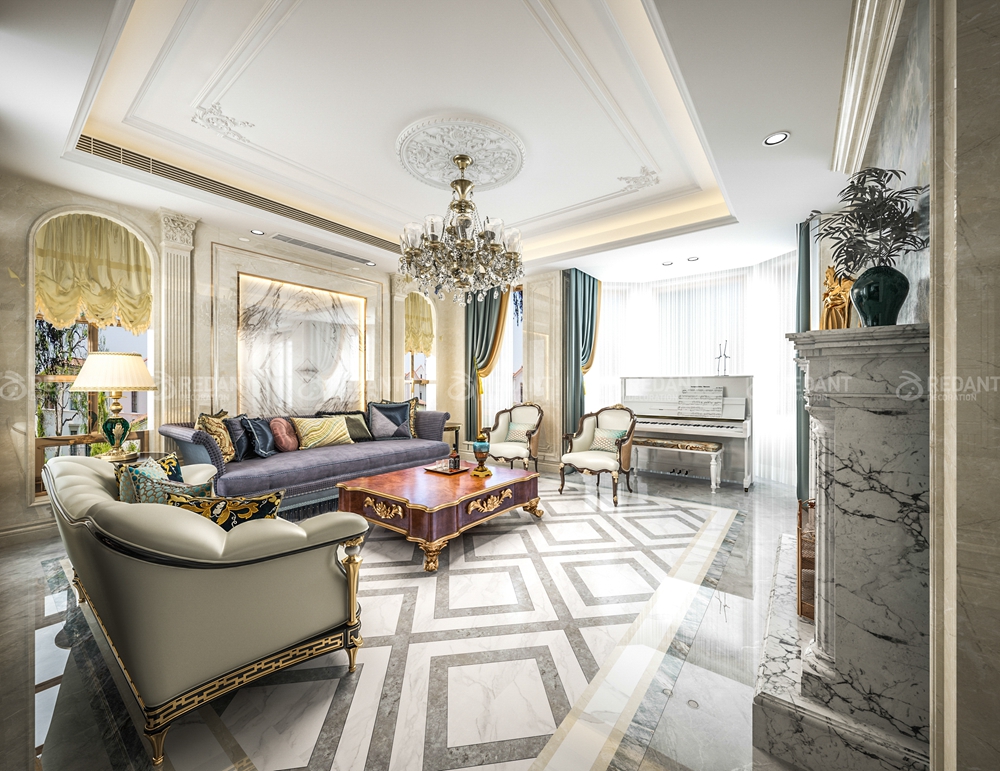 融创81栋 | 700㎡法式轻奢风格独栋别墅装修案例