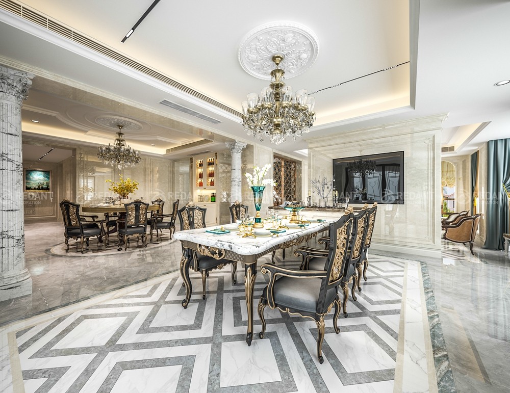 融创81栋700㎡法式轻奢风格独栋别墅装修案例