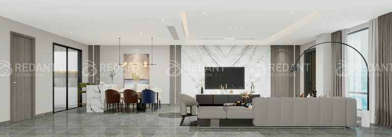 旭辉壹号院丨四居室现代风格装修效果图