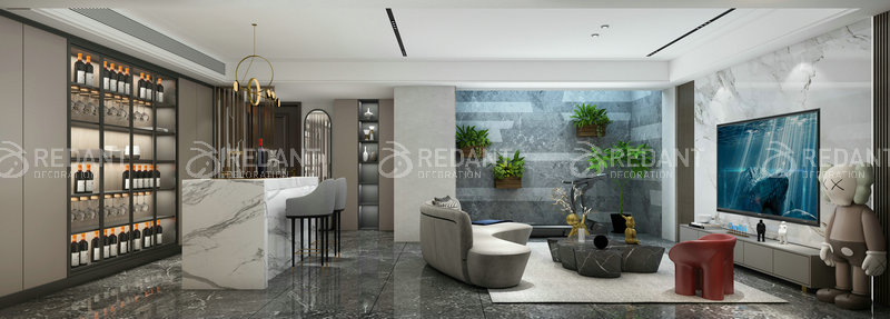 康帝庄园丨300平现代风格别墅装修效果图