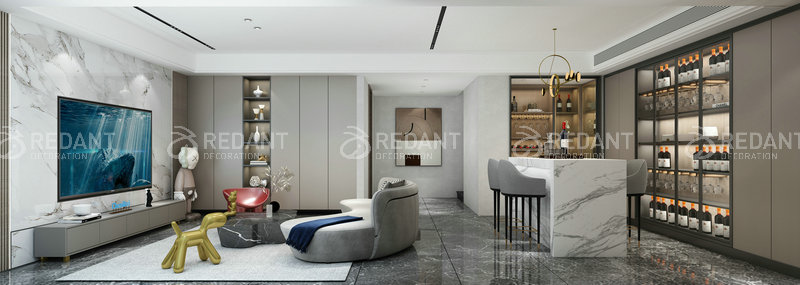 康帝庄园丨300平现代风格别墅装修效果图