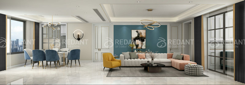 白塘壹号丨160平现代轻奢风格效果图