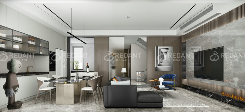 康帝庄园丨300平现代风格别墅装修效果图