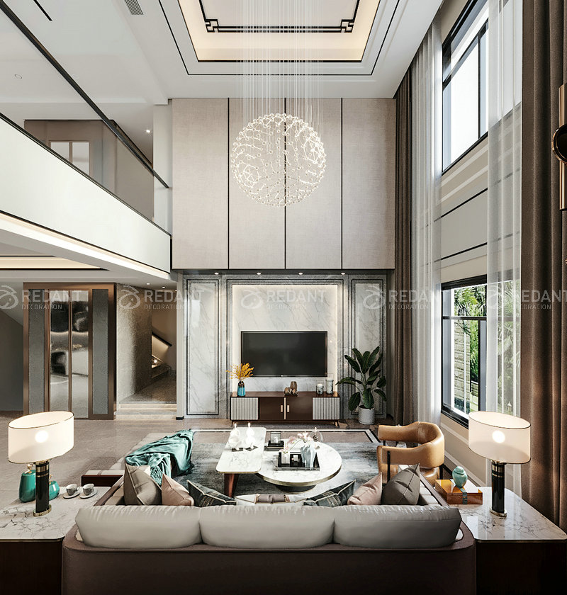 花溪公馆丨400平新中式别墅装修效果图