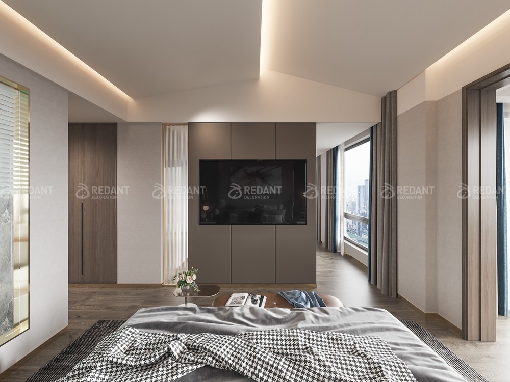 融湖雅墅300㎡现代港式风格别墅装修案例