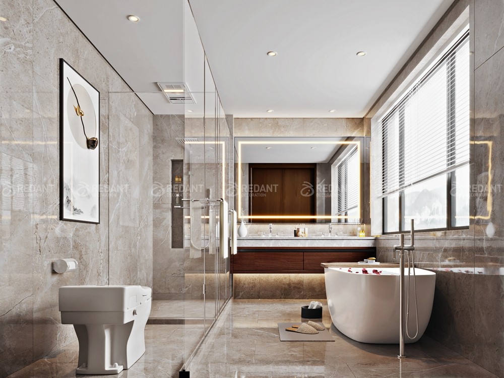 和沁园300㎡新中式风格别墅装修案例