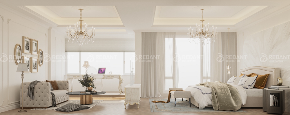 东原千浔130㎡法式风格复式装修案例