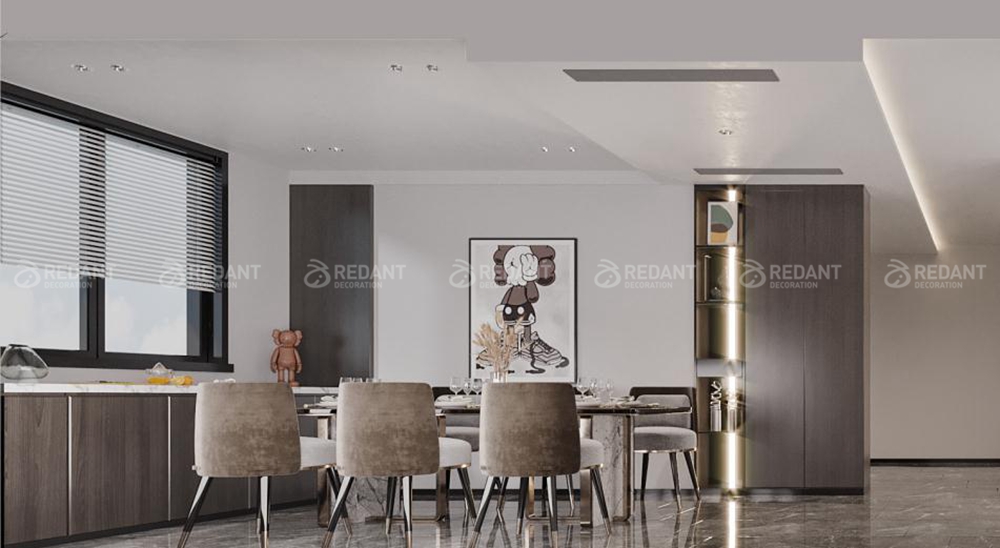 文荟苑240㎡现代风格顶复装修案例