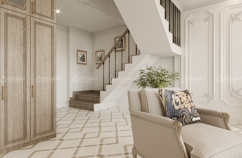 东原千浔130㎡法式风格复式装修案例