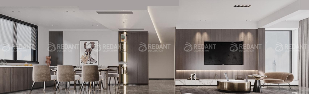 文荟苑240㎡现代风格顶复装修案例