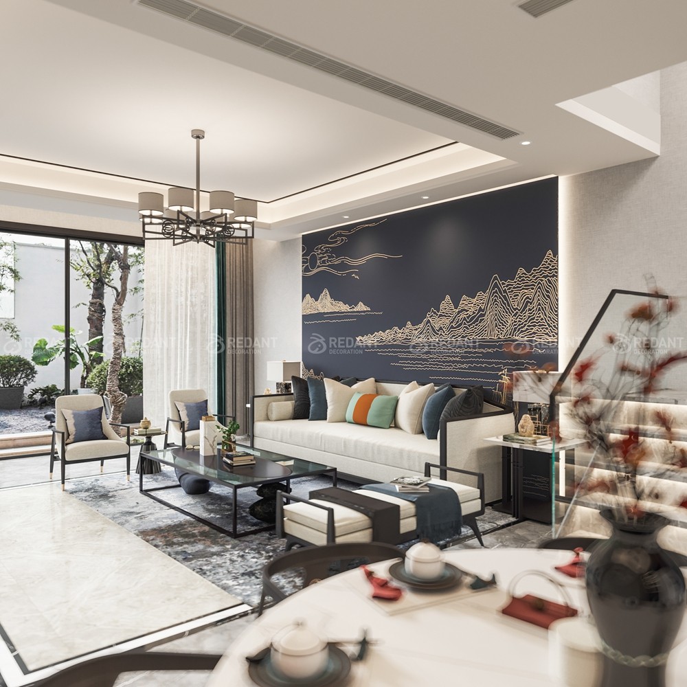 旭辉壹号院 | 300㎡新中式风格别墅装修案例