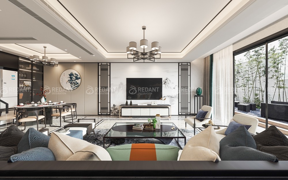 旭辉壹号院 | 300㎡新中式风格别墅装修案例