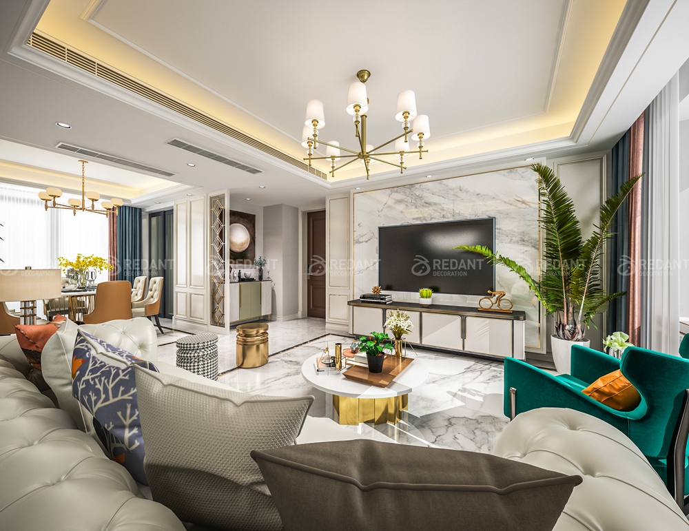 湖滨一号 | 160㎡现代美式风格装修案例