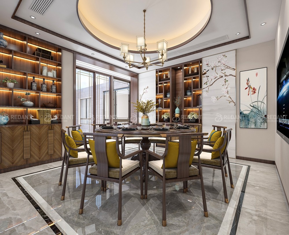 永乐里330㎡新中式风格别墅装修案例