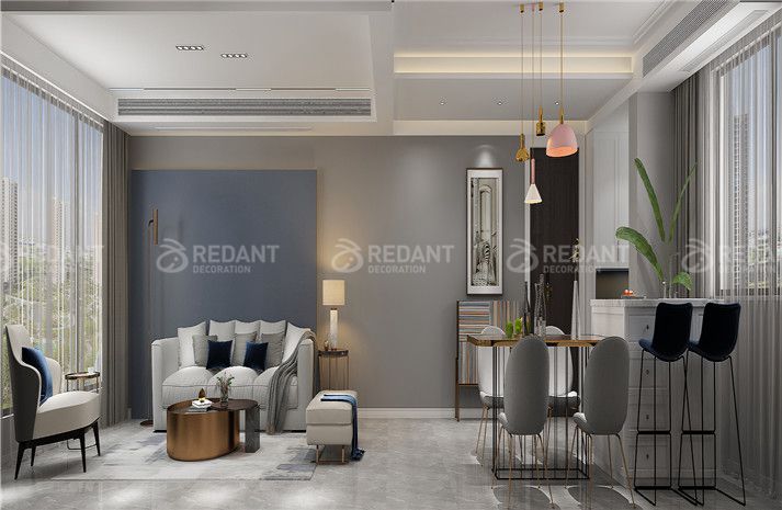 阳光锦城 | 现代北欧150平装修效果图