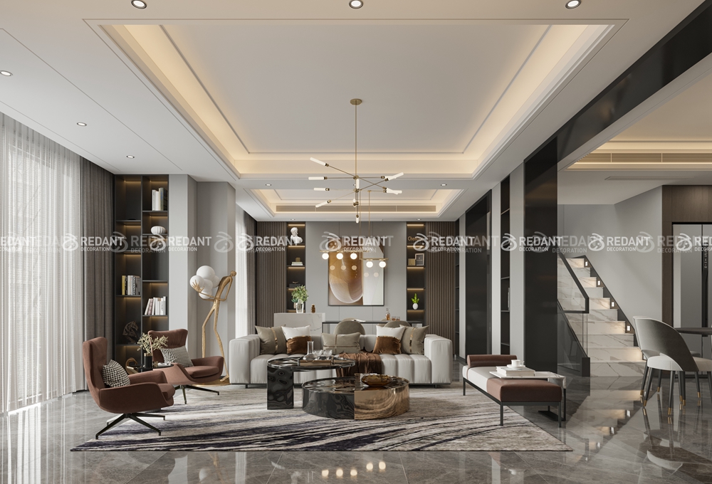 石湖桃花源 | 280㎡现代轻奢别墅装饰案例