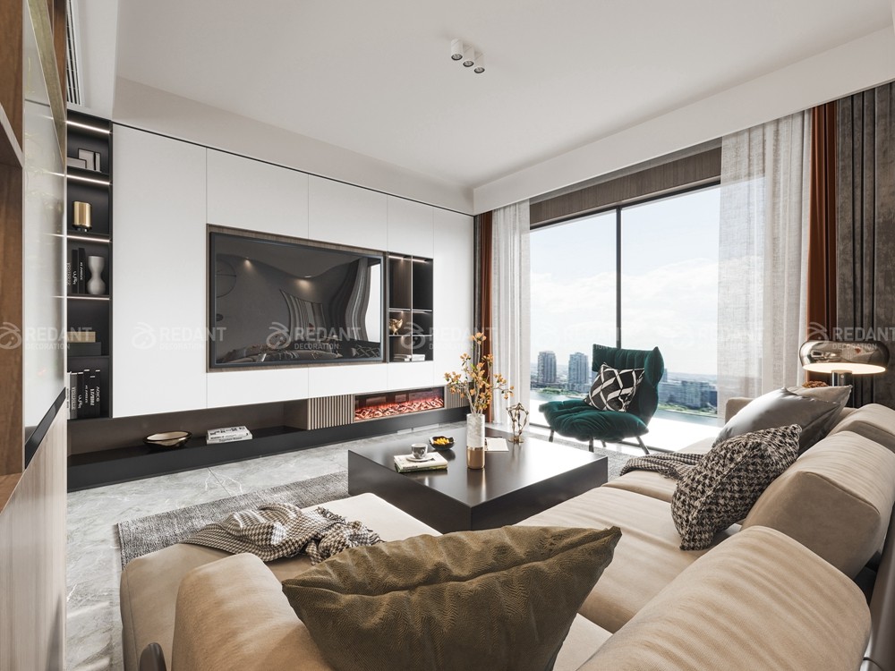 锦悦湾130㎡现代风格装修效果图