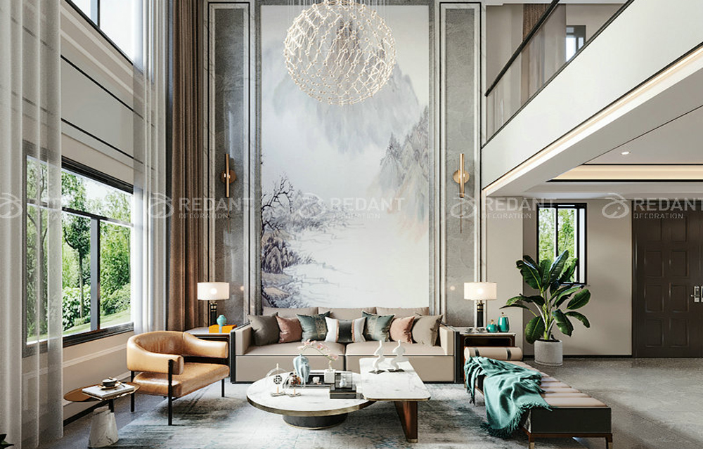 花溪公馆丨400平新中式别墅装修效果图