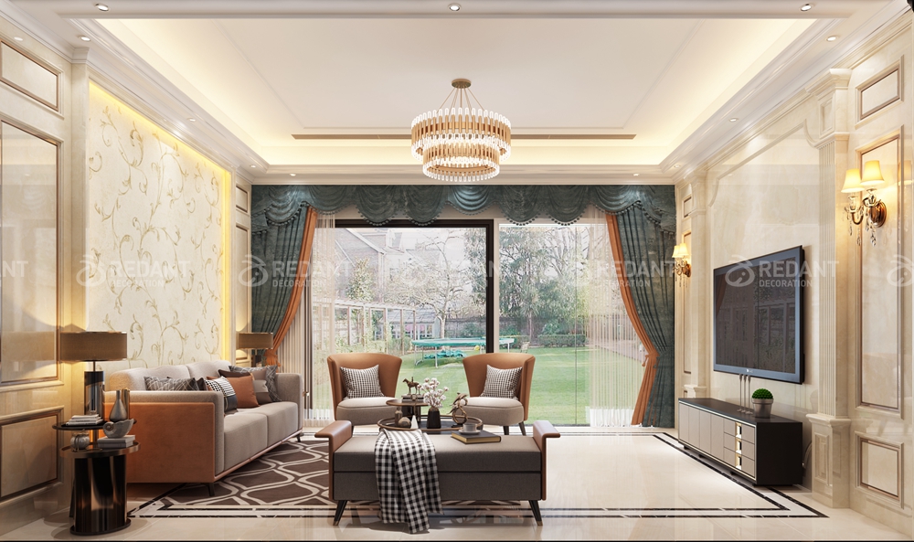 中航樾园 | 350㎡简欧风格复式装修效果图