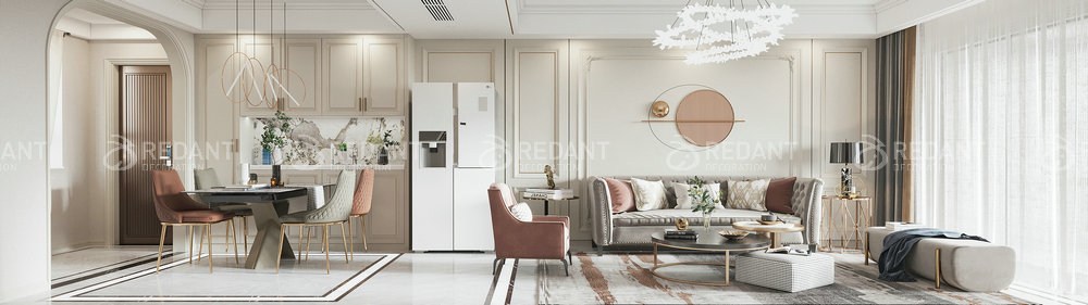 龙辰紫园丨145㎡欧式风格装修效果图