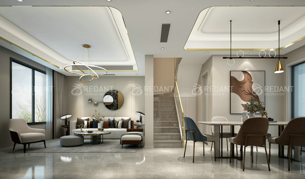 姑苏上府丨145平叠加现代风格装修效果图