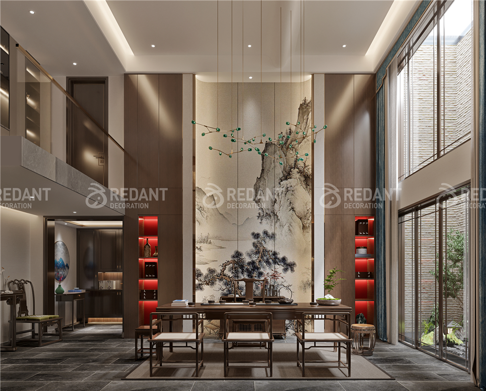 凤栖梧桐  | 300㎡新中式别墅装修效果图