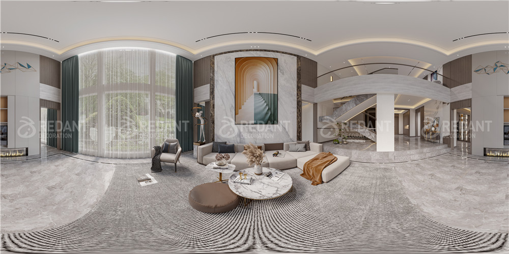 天邻风景  |  500㎡新中式风格别墅装修案例