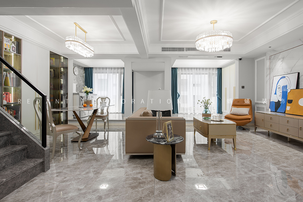 中航樾园 | 160㎡现代美式风格装修实景图