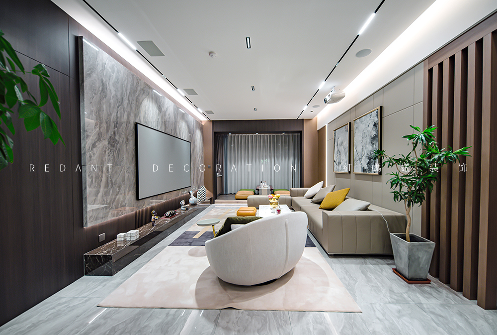 苏州湾景苑 | 298㎡现代轻奢风格别墅装修实景图