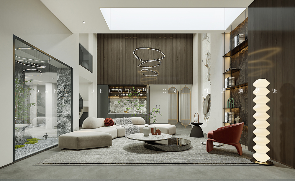 山棠春晓丨500㎡现代简约风格别墅装修效果图