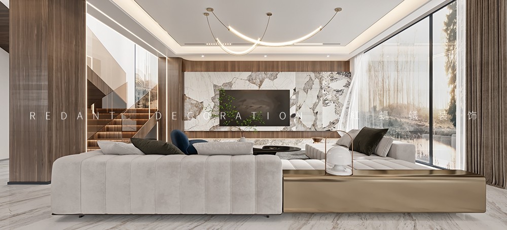 嘉宝花园现代轻奢别墅翻新装修效果图