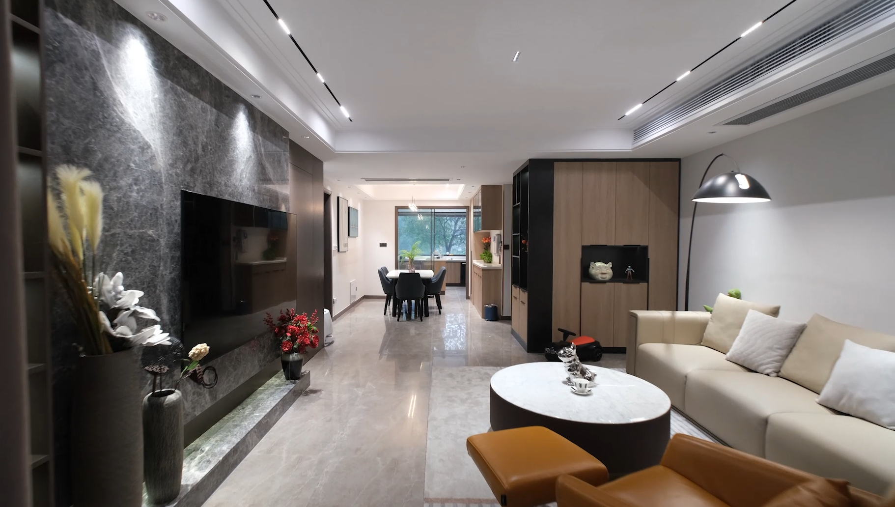 香榭水岸140㎡现代风格实景装修案例