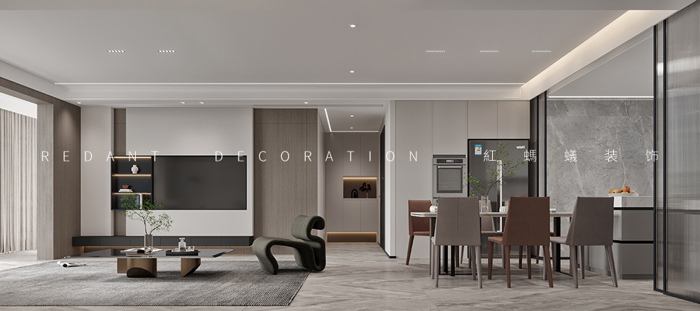 褐石源筑 | 145㎡现代风格装修效果图    