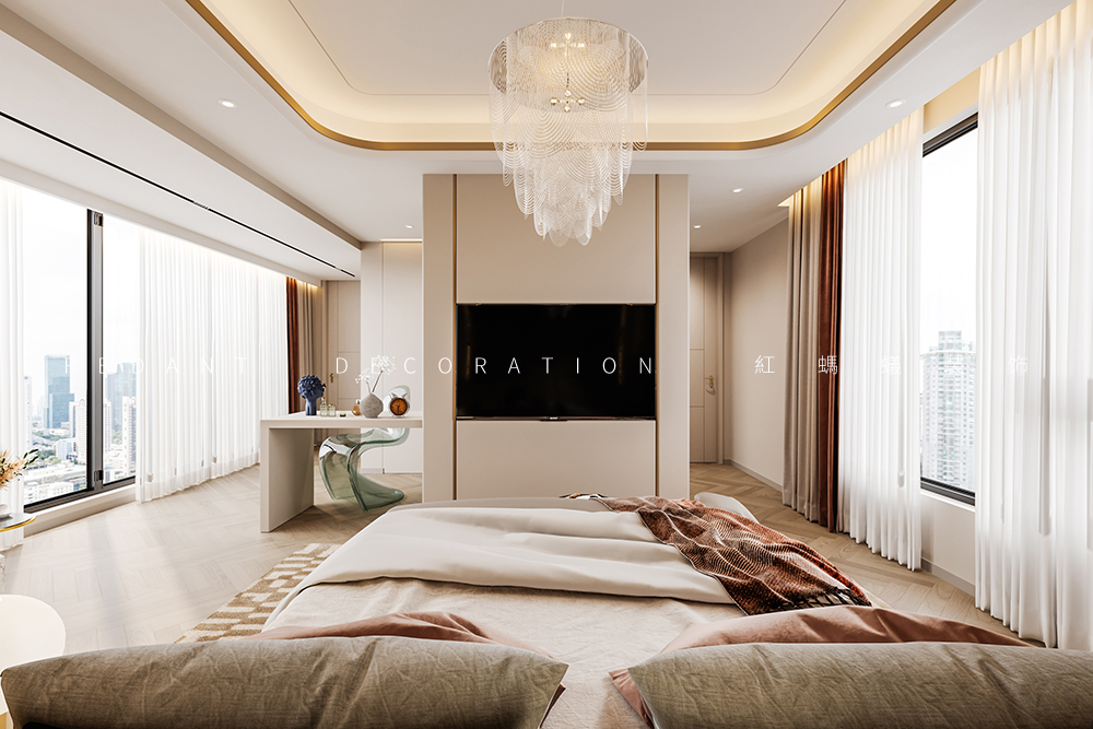 逅湾雅苑 | 250㎡现代轻奢风格复式装修案例