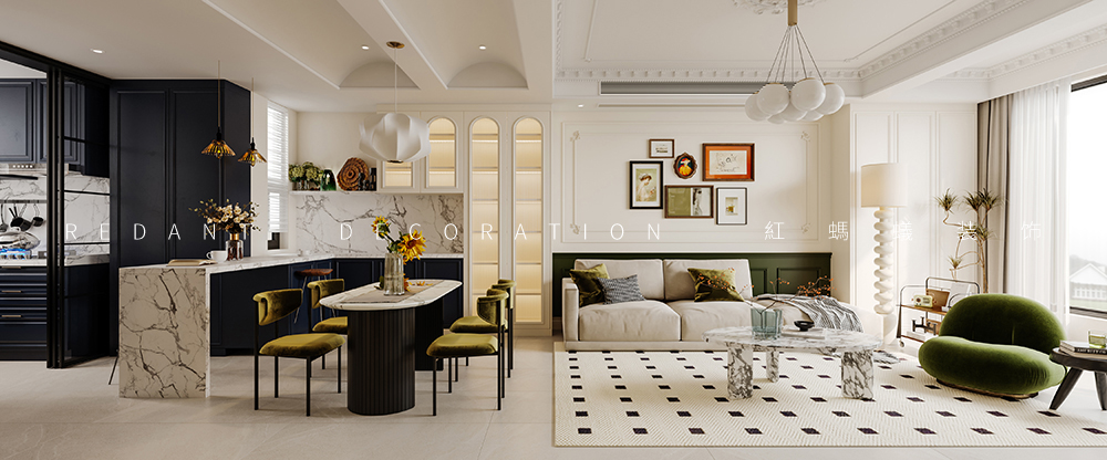 荷澜庭| 170㎡法式现代风格别墅装修案例