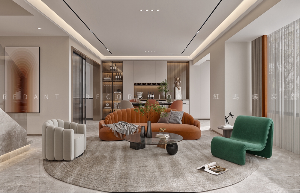 优步水岸 | 170平米现代风格装修案例