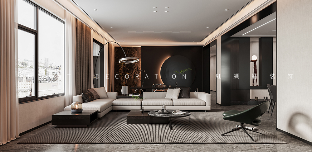 长安府别墅 | 400平米意式轻奢风格装修效果图