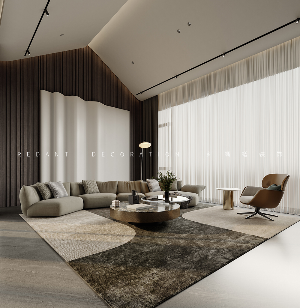 和风雅颂丨480平现代轻奢风格别墅装修效果图