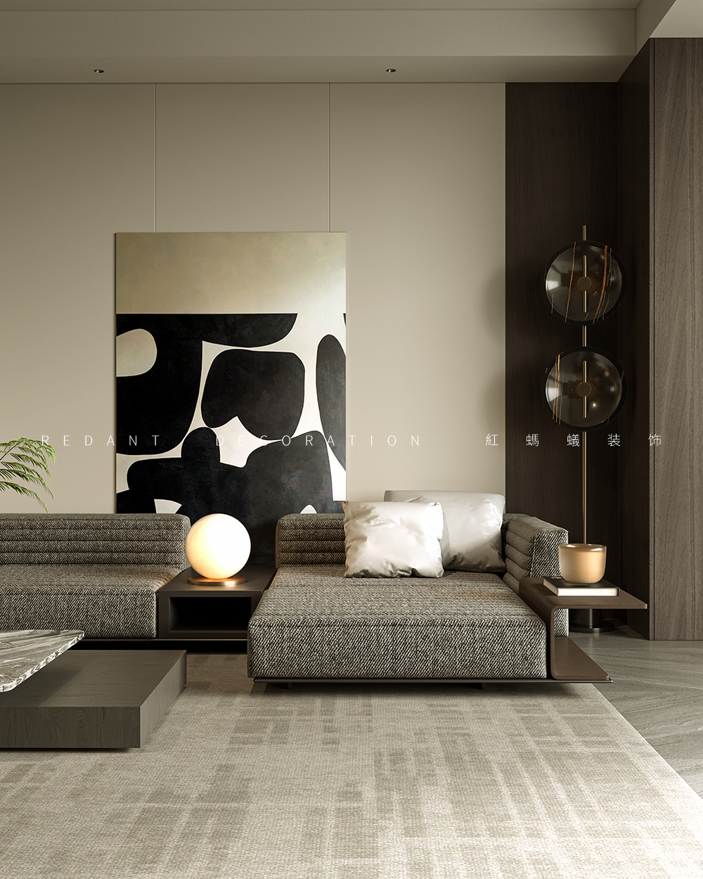 江南理想 | 300平米意式极简风格复式装修效果图