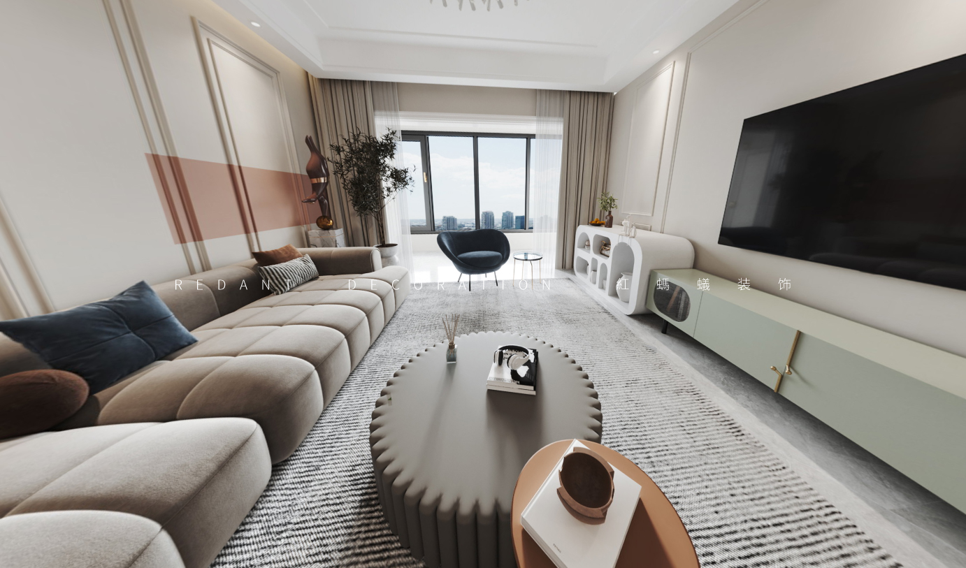 时代悦庭 | 135平米现代法式风格装修效果图