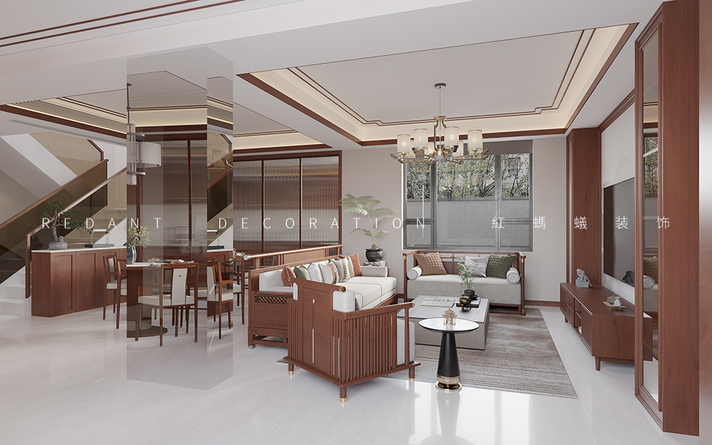 紫锦墅院 | 355平米现代风格别墅装修效果图