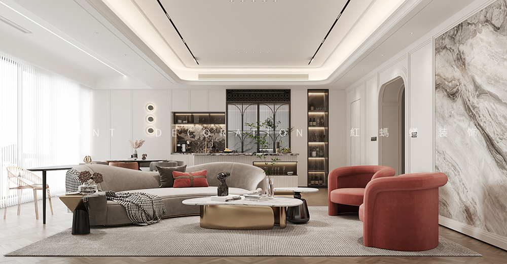 苏州湾景苑 | 245平米现代风格装修效果图