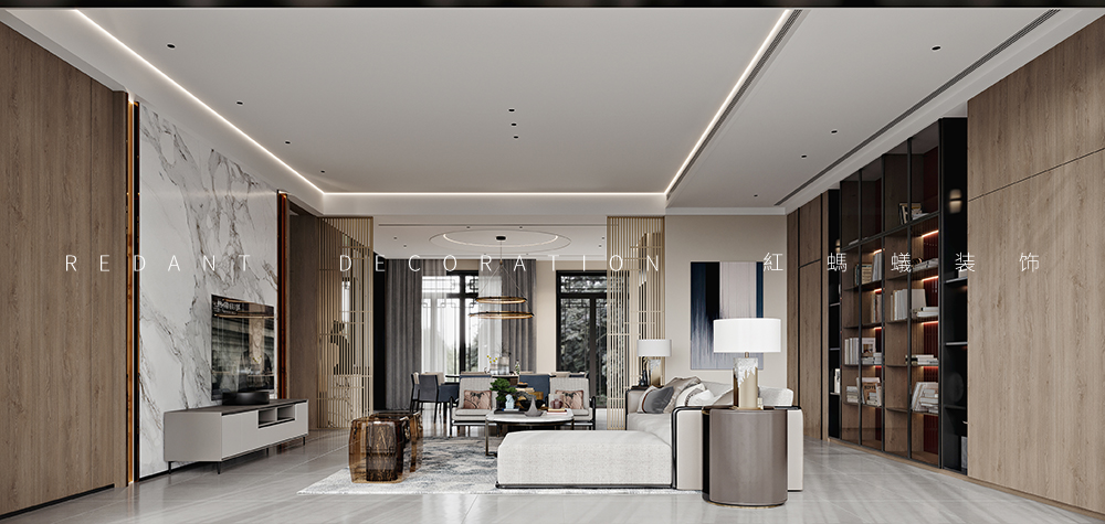 留风园 | 919平米现代风格别墅装修效果图